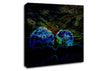 Abstract Neon Landscape 02 Canvas Wall Art