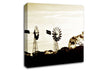 Windmills Sepia Canvas Wall Art