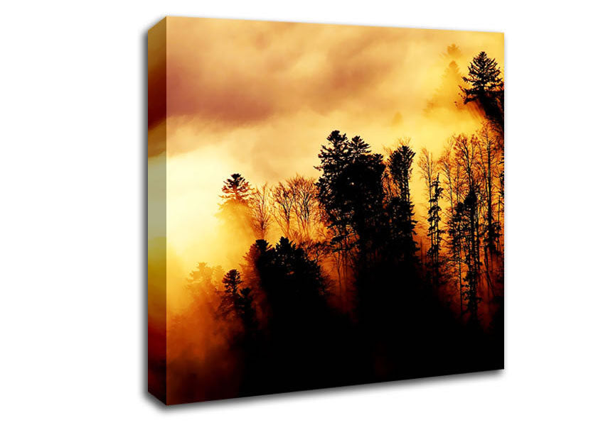 Heavens Golden Clouds Canvas Wall Art