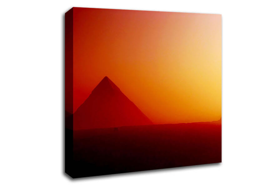 Desert Pyramid Mist Canvas Wall Art