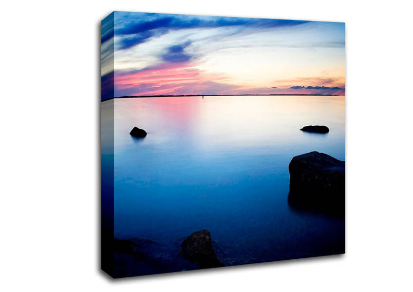 Tranquil Blue Calm Canvas Wall Art