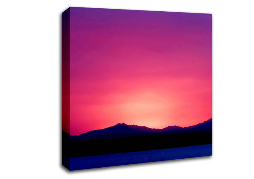 Pink Sunset Skies Canvas Wall Art