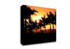 Orange Palm Tree Sun Glow Canvas Wall Art