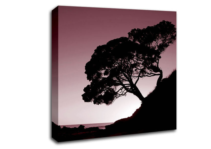 Mauve Tree Canvas Wall Art