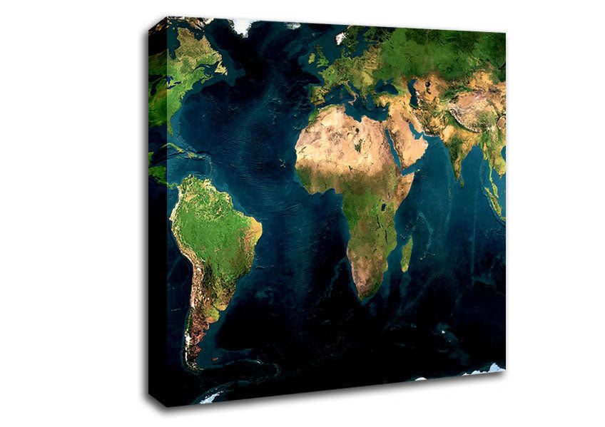 Great Map Of The World Canvas Wall Art