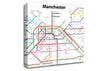 Manchester Pub Tube Map Canvas Wall Art