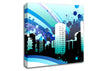 Blue City Canvas Wall Art