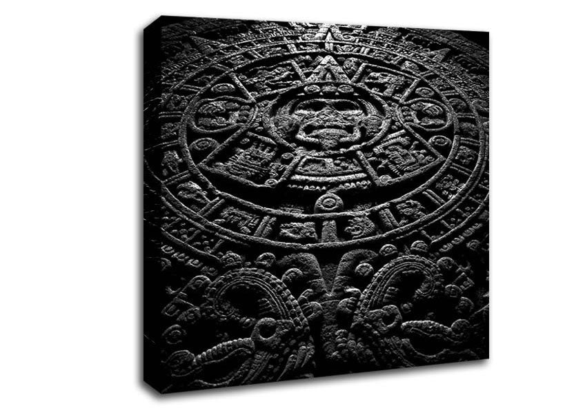 Aztec Calendar Canvas Wall Art