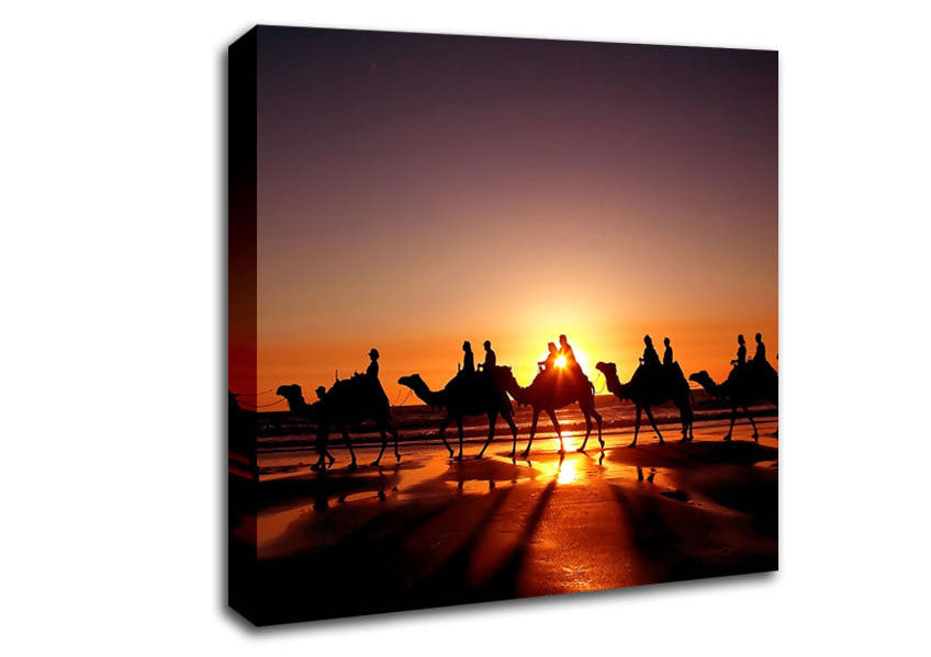 Camel Caravan Canvas Wall Art