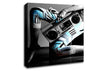 Girl And Tape Recorder Canvas Wall Art