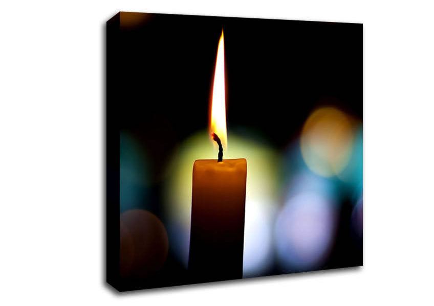 Candle Flame Canvas Wall Art