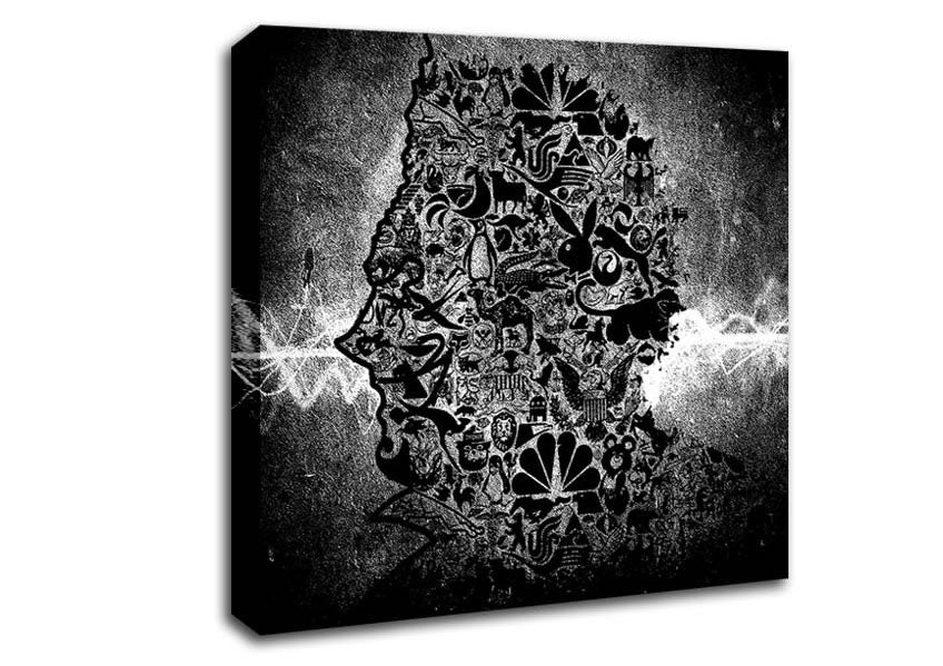 Tick Design Man Canvas Wall Art