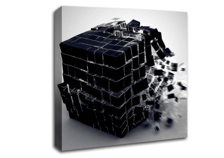 Exploding Cube Canvas Wall Art