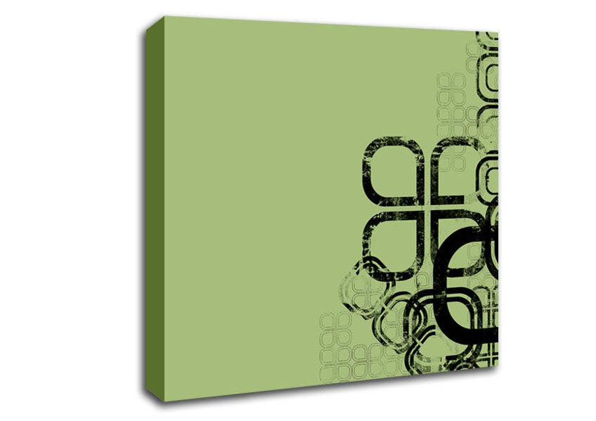 Green Maze Canvas Wall Art