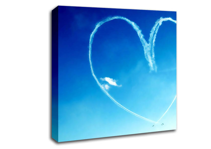 Love Heart Skies Canvas Wall Art