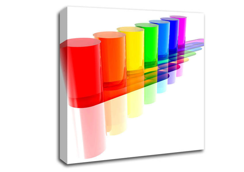 Rainbow Tubes Canvas Wall Art