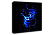 Electric Blue Water Drop Canvas Wall Art
