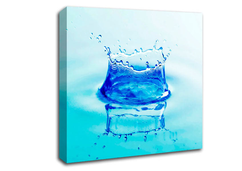Aqua Splash Canvas Wall Art