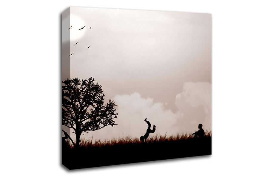 Childs Playground Chocolate Canvas Wall Art