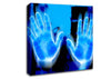 Vibrant Blue Hand Prints Canvas Wall Art