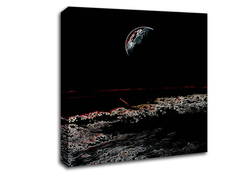 Abstract Moon Canvas Wall Art