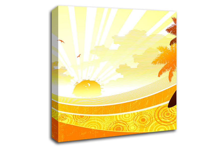 Sunshine Surfer Canvas Wall Art