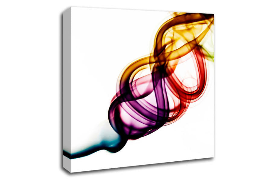 Rainbow Smoke Coil Canvas Wall Art