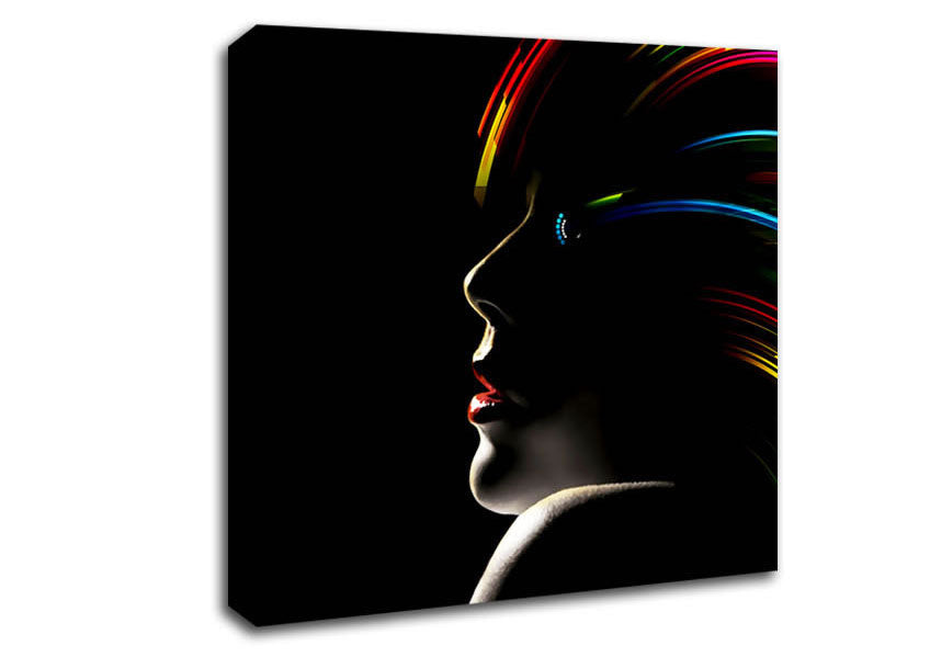 Rainbow Hair Canvas Wall Art