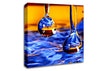Duo Water Droplet Blue Orange Canvas Wall Art