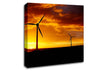 Windmills At Sunlight Canvas Wall Art