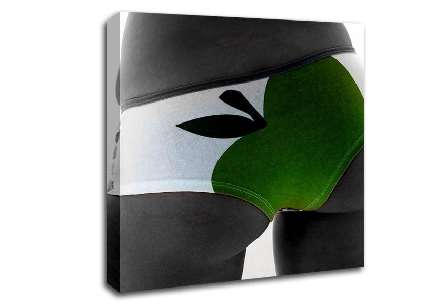 Sexy Apple Knickers B n W Canvas Wall Art