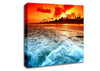 Tropical Beach Sunset Canvas Wall Art