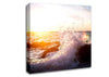 Crashing Waves In The Sunset Canvas Wall Art