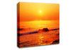 Crashing Waves At Sunset Canvas Wall Art