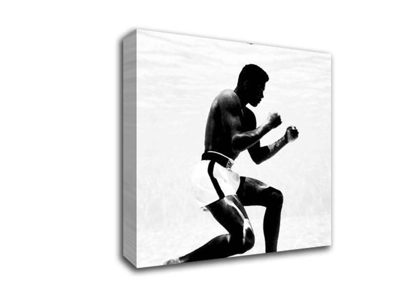 Muhammad Ali Boxing Under Water Canvas Wall Art