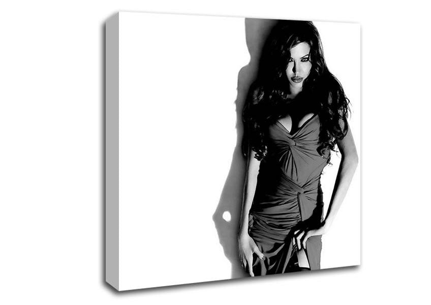 Angelina Jolie Dress B n W Canvas Wall Art
