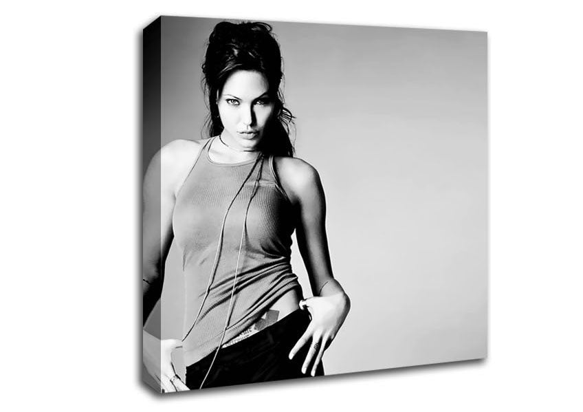 Angelina Jolie Sexy B n W Canvas Wall Art