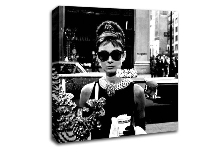 Audrey Hepburn Sunglasses Canvas Wall Art