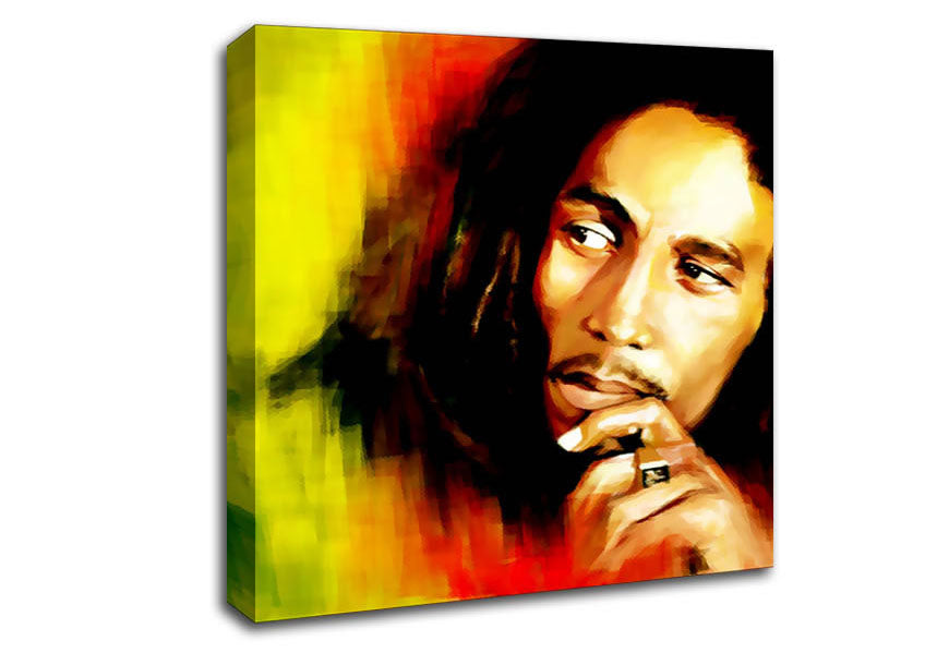 Bob Marley Red Yellow Green Canvas Wall Art
