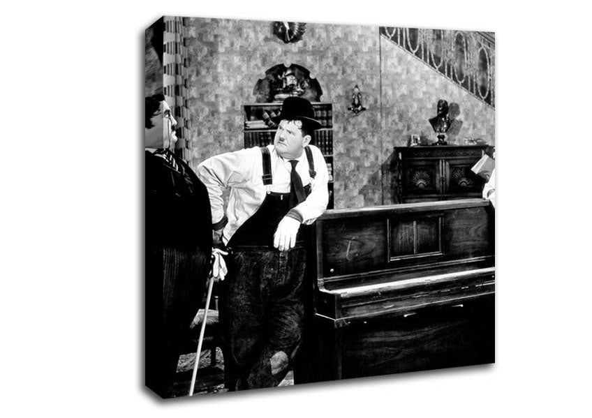 Laurel And Hardy Piano Break Canvas Wall Art
