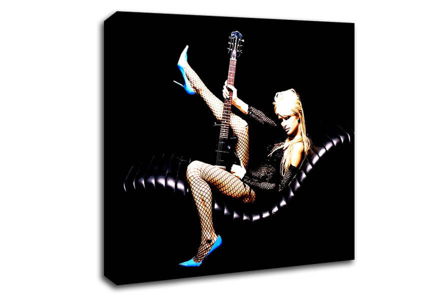 Paris Hilton Guitar Canvas Wall Art