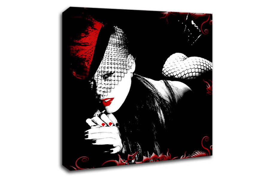 Pink Fishnets Canvas Wall Art