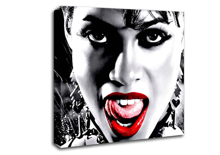 Sin City Lips Canvas Wall Art