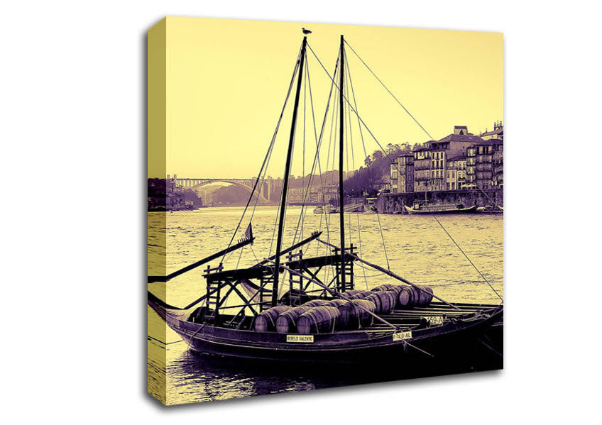 Rabelos Vila Nova De Gaia Portugal Canvas Wall Art