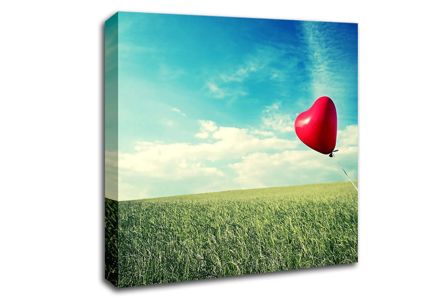 Alone Heart Flying Canvas Wall Art