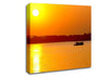 Beach Sunrise With The Fisherman Canvas Wall Art