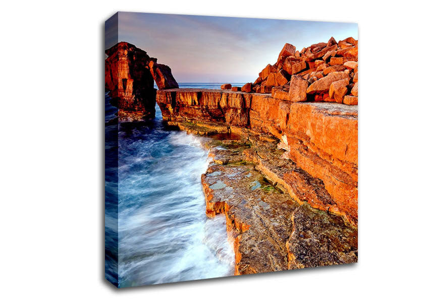Rocky Beach Swell Canvas Wall Art