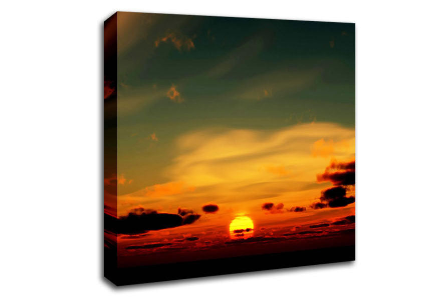 Beautiful Sunset Moon Canvas Wall Art