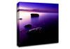 Foggy Purple Shore At Sunset Canvas Wall Art