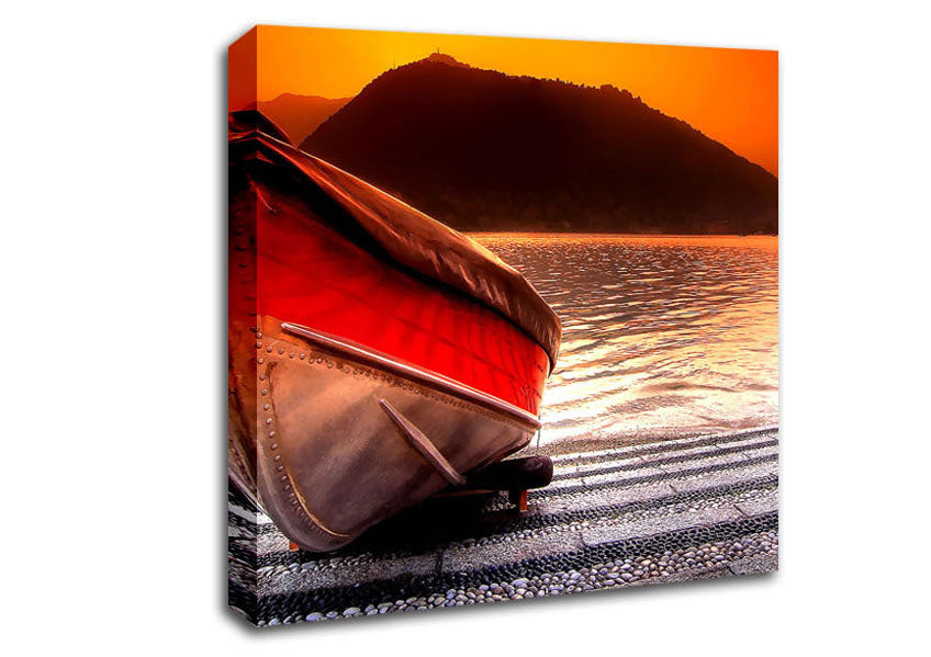 Stunning Paradise Fishing Boat Canvas Wall Art